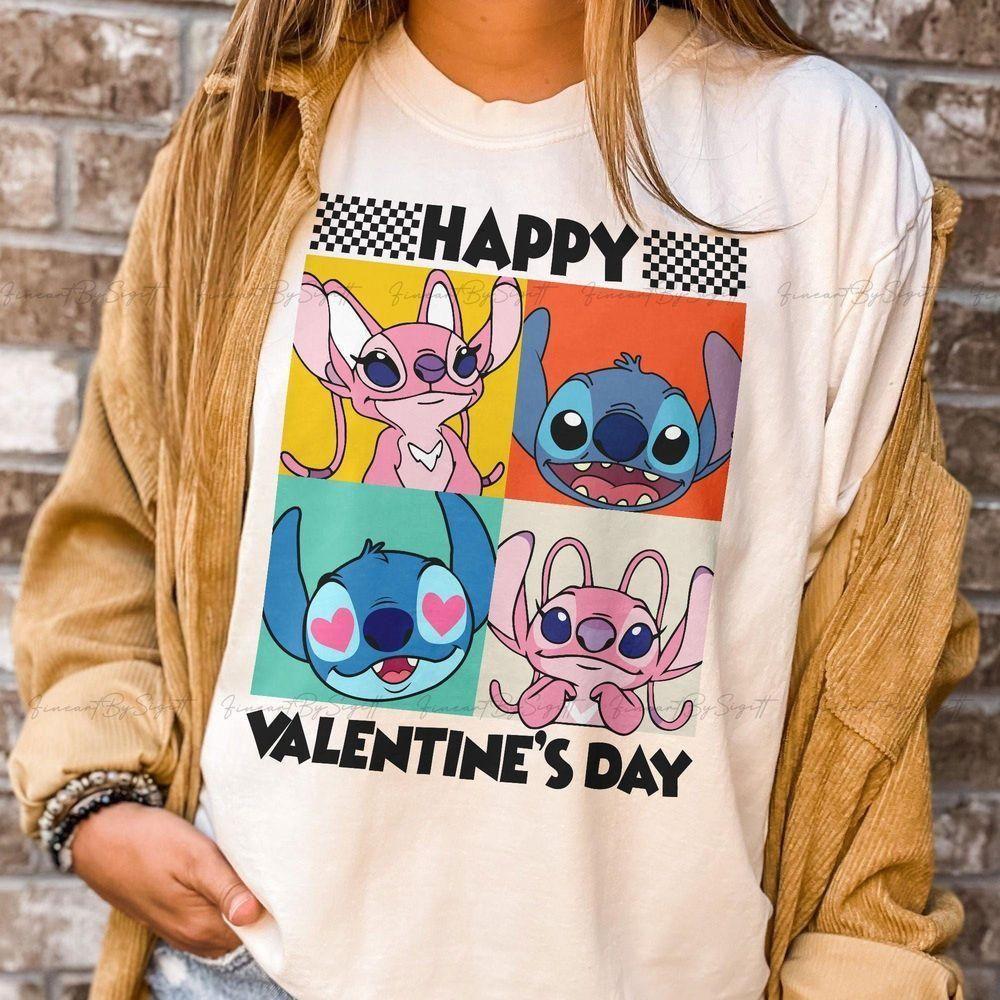 Stitch And Angel Valentine Vuitino Shirt Stitch And Angel Valentine Vuitino Shirt